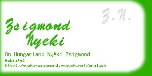 zsigmond nyeki business card
